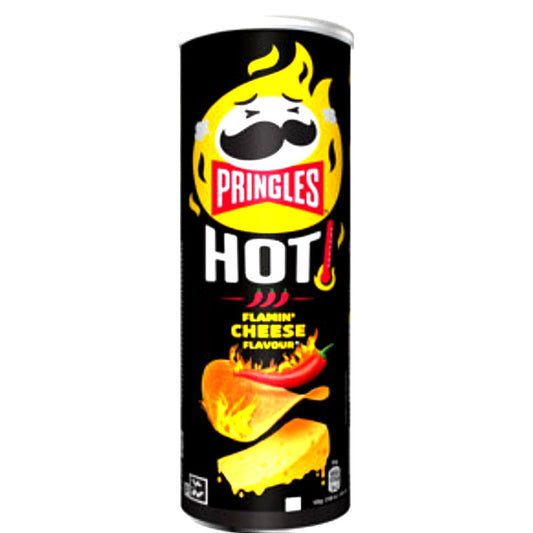4 X Pringles Hot Flamin' Cheese 160 gr Scharfe mit Käse