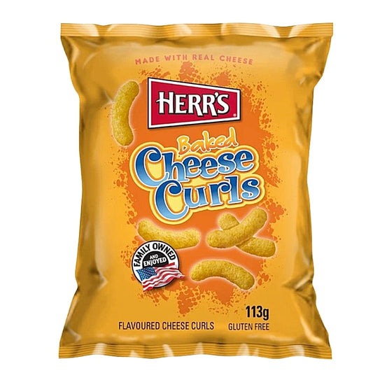 4 x Herr's Original Cheese Curls 113g USA Mais Flips mit Käsegeschmack