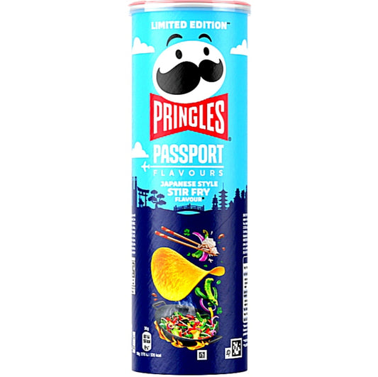 4 X Pringles Passport Japanese Stir Fry Flavour 165g Vegan Limited.