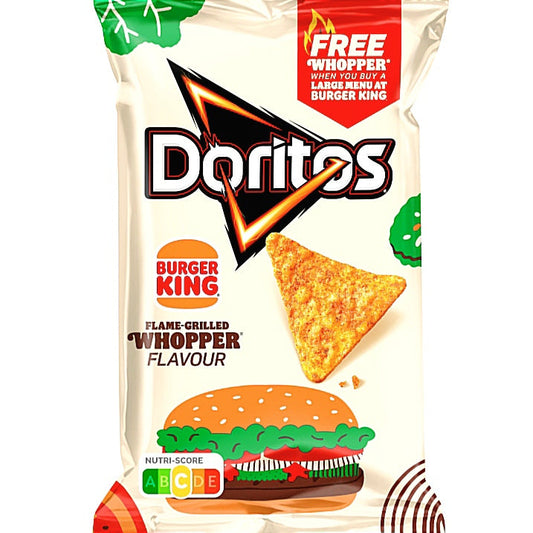 4 X Doritos Flame-Grilled Whopper Burger King Flavour Tortilla Chips 170g