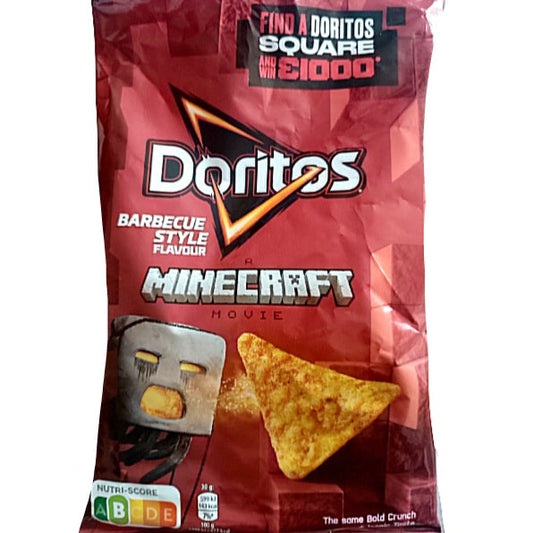 4 X Doritos Minecraft Barbecue Style Flavour  BBQ Tortilla Chips 170g