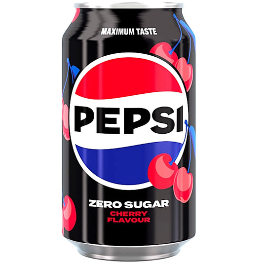 12 X Pepsi Zero Zucker Cherry 330ml Dosen.