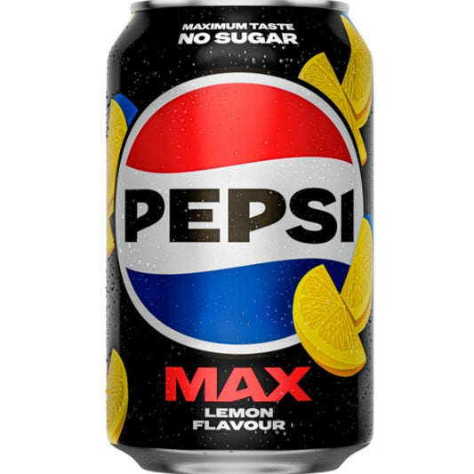 12 X Pepsi Zero Zucker Lemon 330ml Dosen.