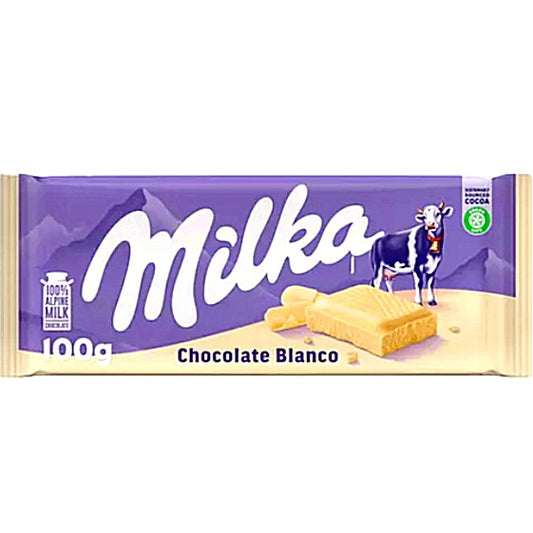 4 X Milka Tablet , Milka Weiße Schokoladentafel 90 gr.