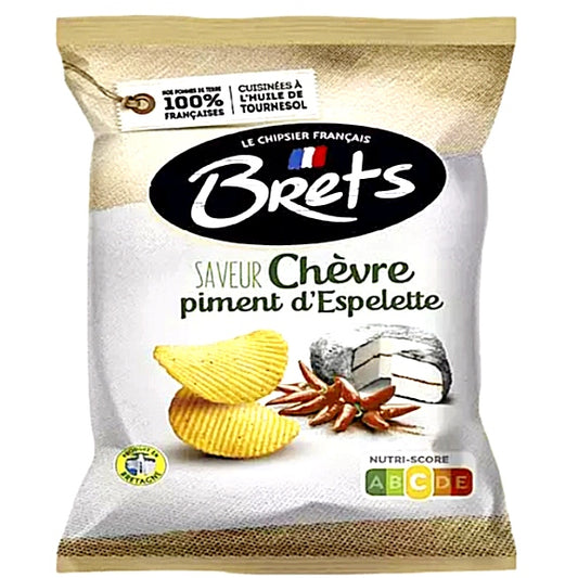 8 x  Brets Ziegenkäse mit Espelette-Pfeffer 25g Chips Fabrique en France.