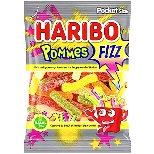 6 X Haribo Pommes sauer, Fruchtgummi 100g Halal.