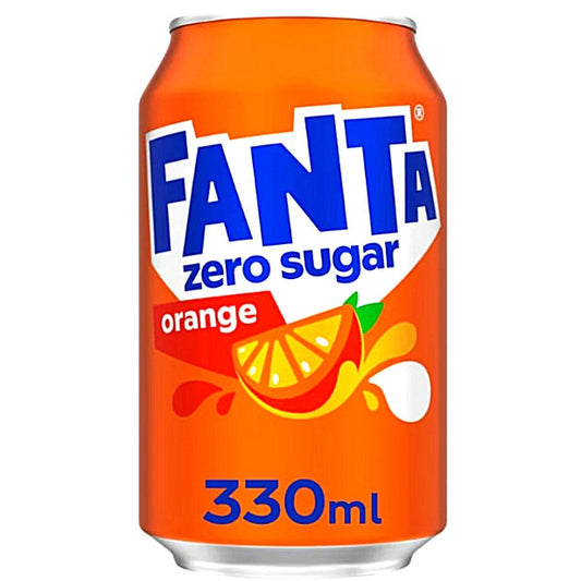 12 x Fanta Orange Zero Sugar 330 ml Dose.