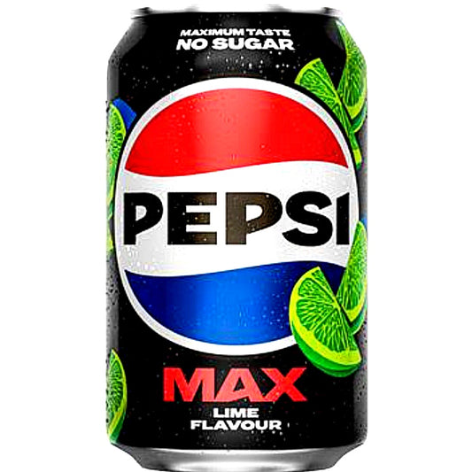 12 X Pepsi Max Taste Zero Zucker Lime 330ml Dosen.