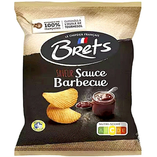 8 x Brets BBQ Saveur Sauce Barbecue 25g Chips Fabrique en France.
