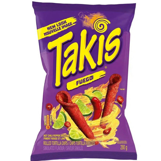 Takis Fuego 100g Tortilla Chips Rolls aus Mais Scharf
